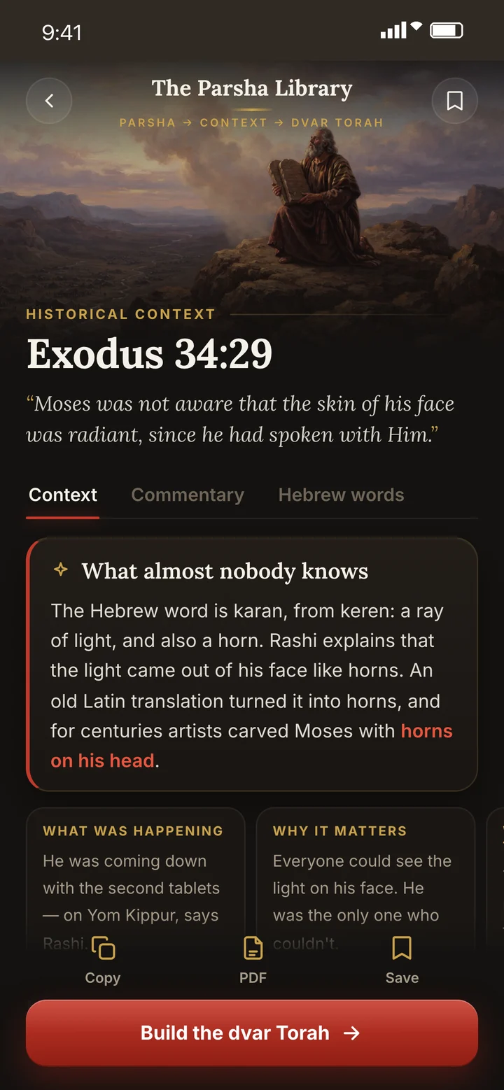 Exodus 34:29: what almost nobody knows